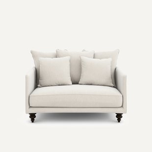 2-zits compacte bank in chenille fluweel, Lazare