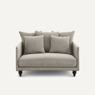 2-zits compacte bank in chenille fluweel, Lazare