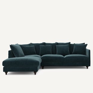 Hoekslaapbank in chenille fluweel, Lazare