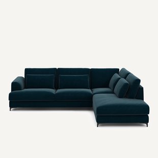 Omvormbare hoekbank rechts, fluweel, Marsile
