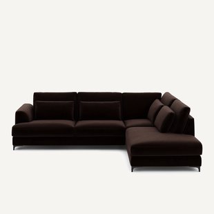 Omvormbare hoekbank rechts, fluweel, Marsile