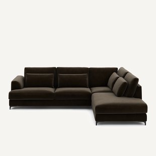 Omvormbare hoekbank rechts, fluweel, Marsile