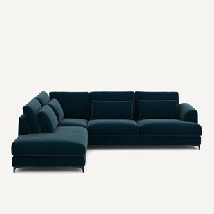 Omvormbare hoekbank links, fluweel, Marsile