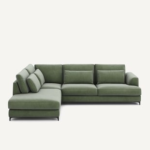 Omvormbare hoekbank links, fluweel, Marsile