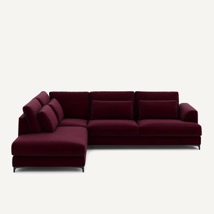 Omvormbare hoekbank links, fluweel, Marsile