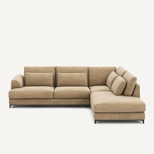 Omvormbare hoekbank rechts, van stevig katoen, MARSILE