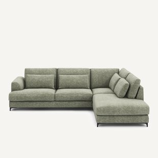 Omvormbare hoekbank rechts, van stevig katoen, MARSILE