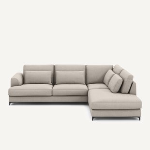 Omvormbare hoekbank rechts, in viscose linnen, Marsile