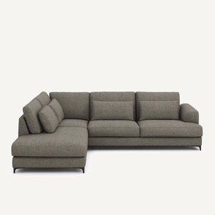 Omvormbare hoekbank links, tweed stof, Marsile