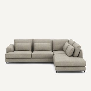 Omvormbare hoekbank rechts, tweed stof, Marsile