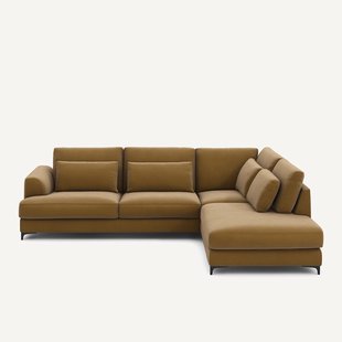 Omvormbare hoekbank rechts, linnen fluweel, Marsile