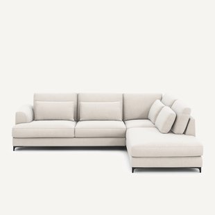 Omvormbare hoekbank rechts in chenille fluweel, Marsile