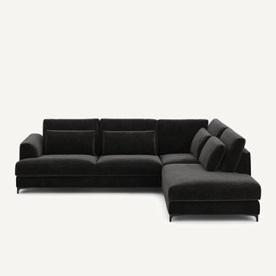 Omvormbare hoekbank rechts in chenille fluweel, Marsile