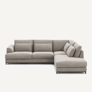 Omvormbare hoekbank rechts in chenille fluweel, Marsile