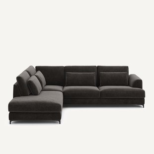 Hoekslaapbank links fluweel chenille, Marsile