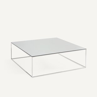 Salontafel met spiegel in verchroomd metaal, MAHAUT