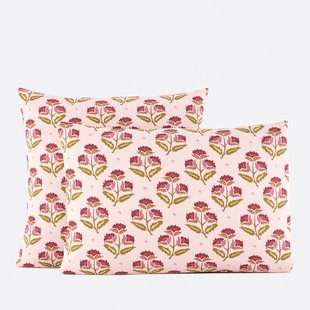Kussensloop in gewassen katoen, bloemenprint, ANTES