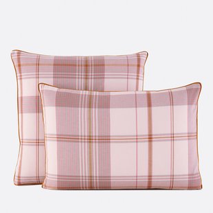 Kussensloop van gewassen katoen, geweven-geverfde ruitjes, DOLLON