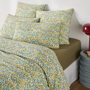 Dekbedovertrek in gewassen katoen, bloemenprint, HANOI