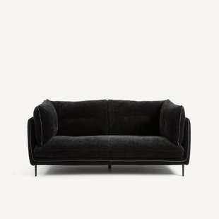 2-zits bank, chenille fluweel, Botero