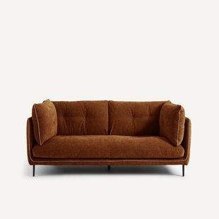 2-zits bank, chenille fluweel, Botero