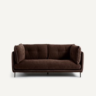 2-zits bank, chenille fluweel, Botero