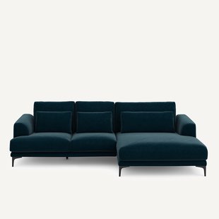 XL hoekbank rechts in fluweel, MARSILE