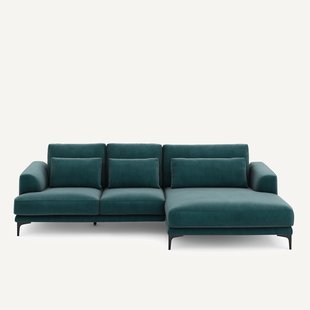 XL hoekbank rechts in fluweel, MARSILE