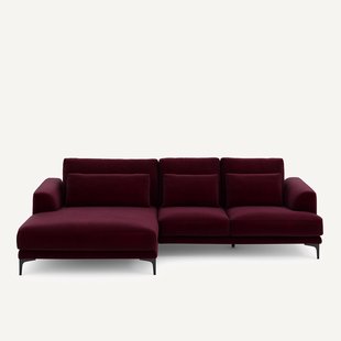 XL hoekbank links in fluweel, MARSILE