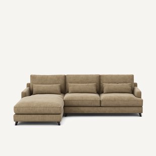 Hoekbank van stonewashed fluweel, ALWINE