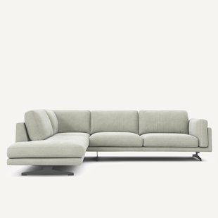 Hoekbank van stonewashed fluweel, CÉSAR