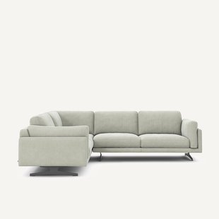 Hoekbank van stonewashed fluweel, CÉSAR