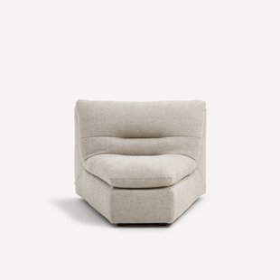 Modulaire hoek in gestructureerde viscose en linnen, GIULIANO