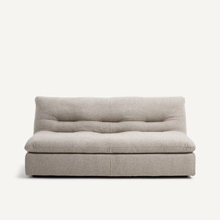 Modulaire 3-zitsbank in viscose met structuur en linnen, GIULIANO