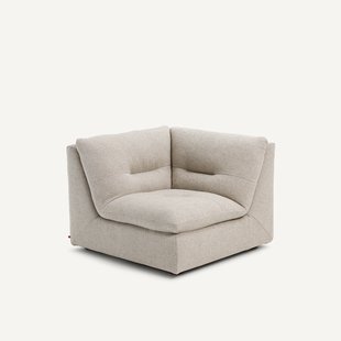 Modulaire 90° hoek in viscose met structuur en linnen, GIULIANO