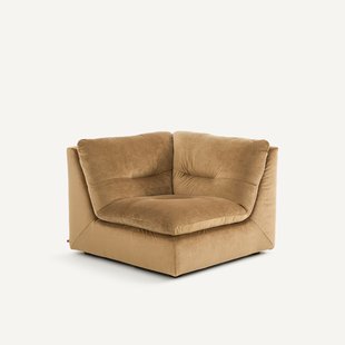 Modulaire 90° hoek in linnen fluweel, GIULIANO