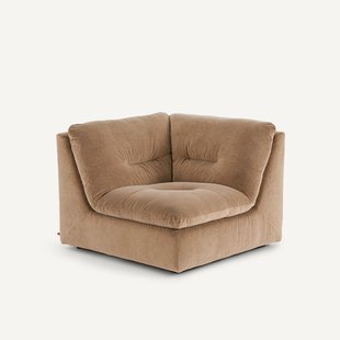 Modulaire 90° hoek in stonewashed fluweel, GIULIANO