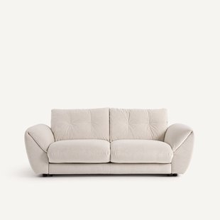 3-zits slaapbank in linnen fluweel, EDGAR