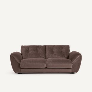 3-zits slaapbank in linnen fluweel, EDGAR