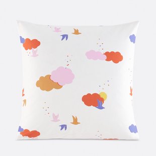 Kussensloop voor kinderen, biologisch katoen, wolkenprint, NOKI