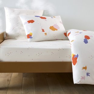 Hoeslaken voor kinderen, biologisch katoen, 25 cm kap, wolkenprint, NOKI