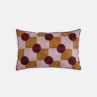 Rechthoekige kussenhoes 50x30cm, linnen en geborduurd katoen, TOUMA