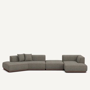 Rechte hoekbank in tweed, JACOPO