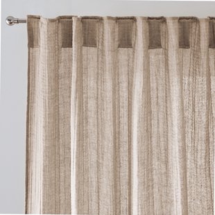 Gaasgordijn van katoen en linnen, verborgen lipjes, ELKI