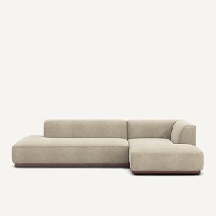 XL rechte hoekbank in linnen fluweel, JACOPO