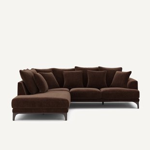 Hoekbank in chenille fluweel, ARMENTO