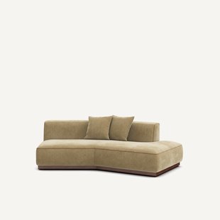 Rechte halve bank van stonewashed fluweel, JACOPO