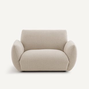 Fauteuil in structuurviscose en linnen, SPOGANO