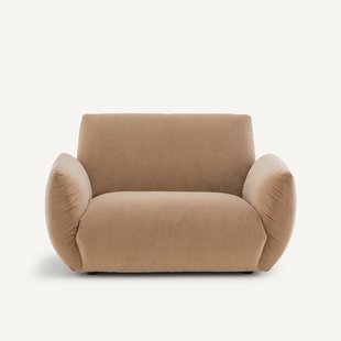 Fauteuil van stonewashed fluweel, SPOGANO