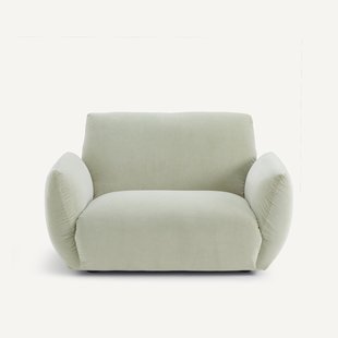Fauteuil van stonewashed fluweel, SPOGANO